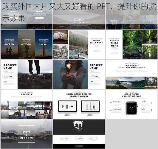 购买外国大片又大又好看的 PPT，提升你的演示效果